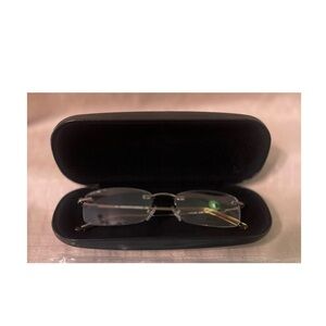 NWOT Saks Fifth Ave Gold Rimless Eye Glasses  - SAKS 236 01MO 135